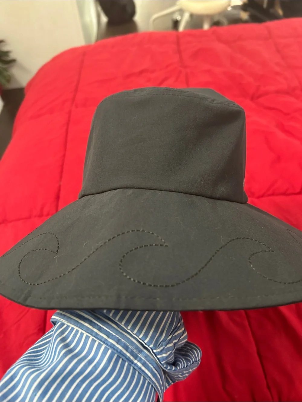 Columbia Womens Black Wide Brim Booney Bucket Hat Omni-Shield Sun Hat